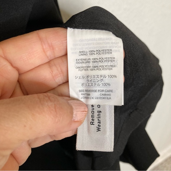 J. CREW Wrap Dress in 365 Crepe Black Tie At Waist Size 6 - Picture 14 of 16